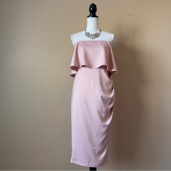 LOVERS + FRIENDS | Violet Strapless Midi Dress Sz M - Picture 2 of 7